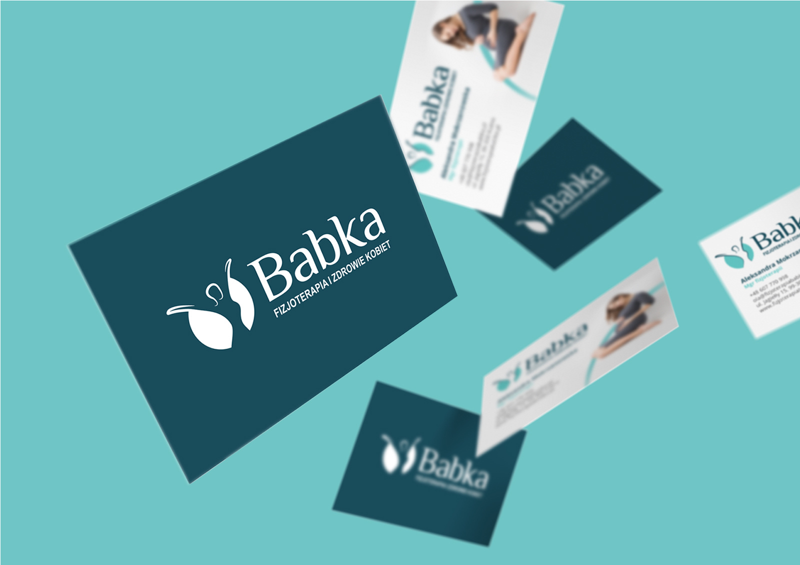 Wizytówka dla Babka Fizjoterapia Kobiet.