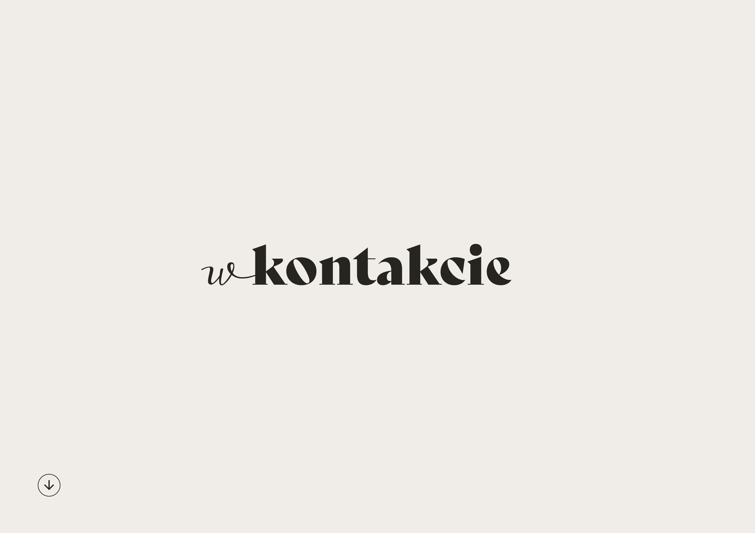 Projekt logo dla bloga o nazwie "w kontakcie". Rok realizacji 2021.