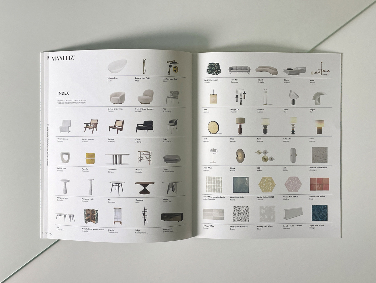 Broszura informacyjna dla kampanii reklamowej Zamieszkanie, współpraca Maxfliz z Marcinem Tyszką.