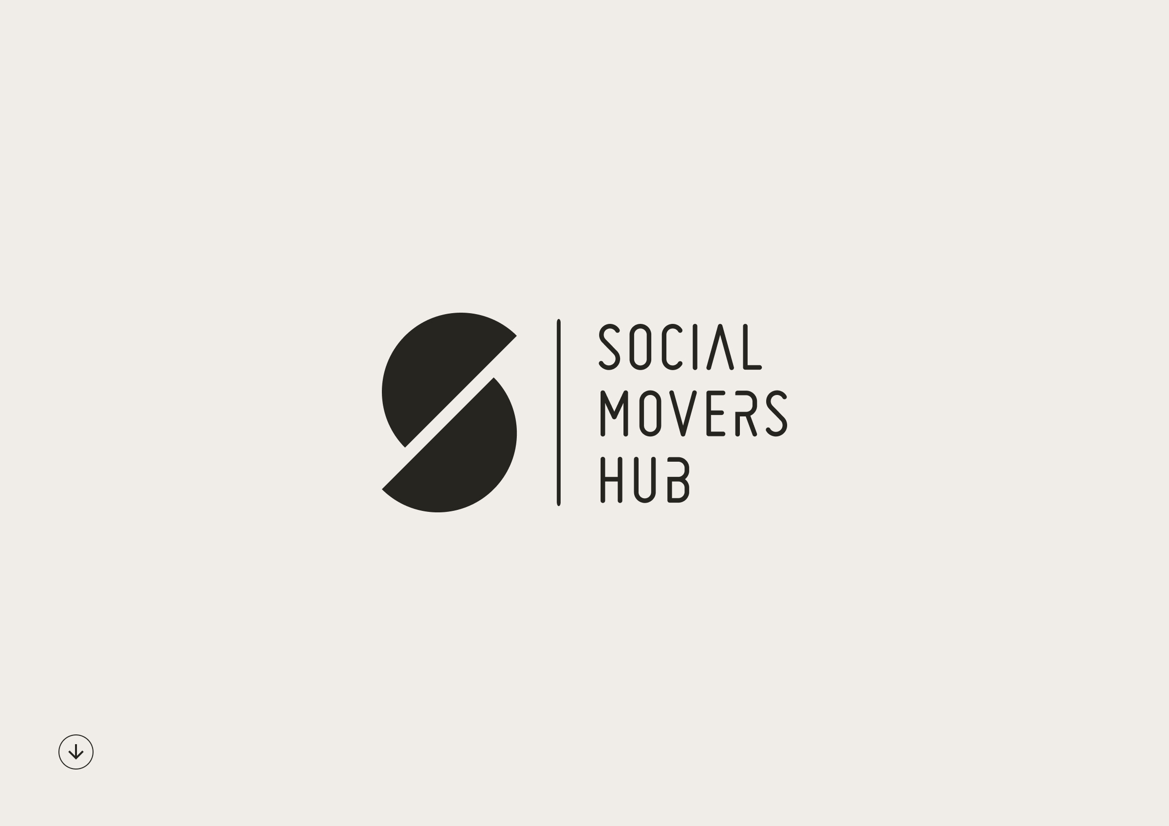 Projekt logo dla firmy konsultingowej Social Movers Hub. Rok realizacji 2018.