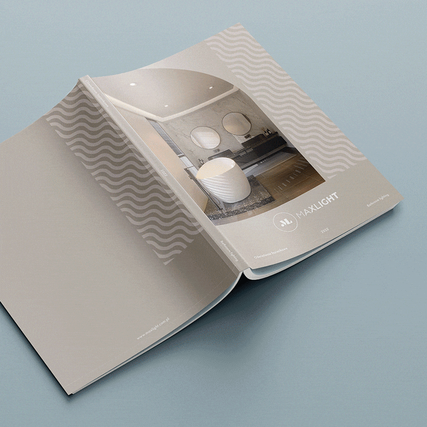 Projekt katalogu oświetlenia łazienkowego dla Maxlight