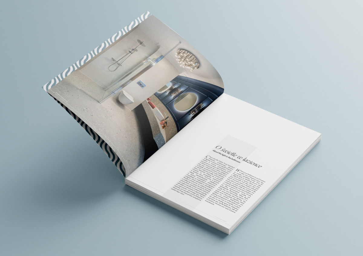 Wizualizacja katalogu oświetlenia łazienkowego marki Maxlight.